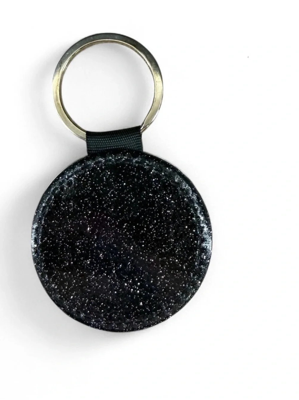 Cute Park Treats & Castle Leatherette Keychain Pastel Pink & Glitter Keyring